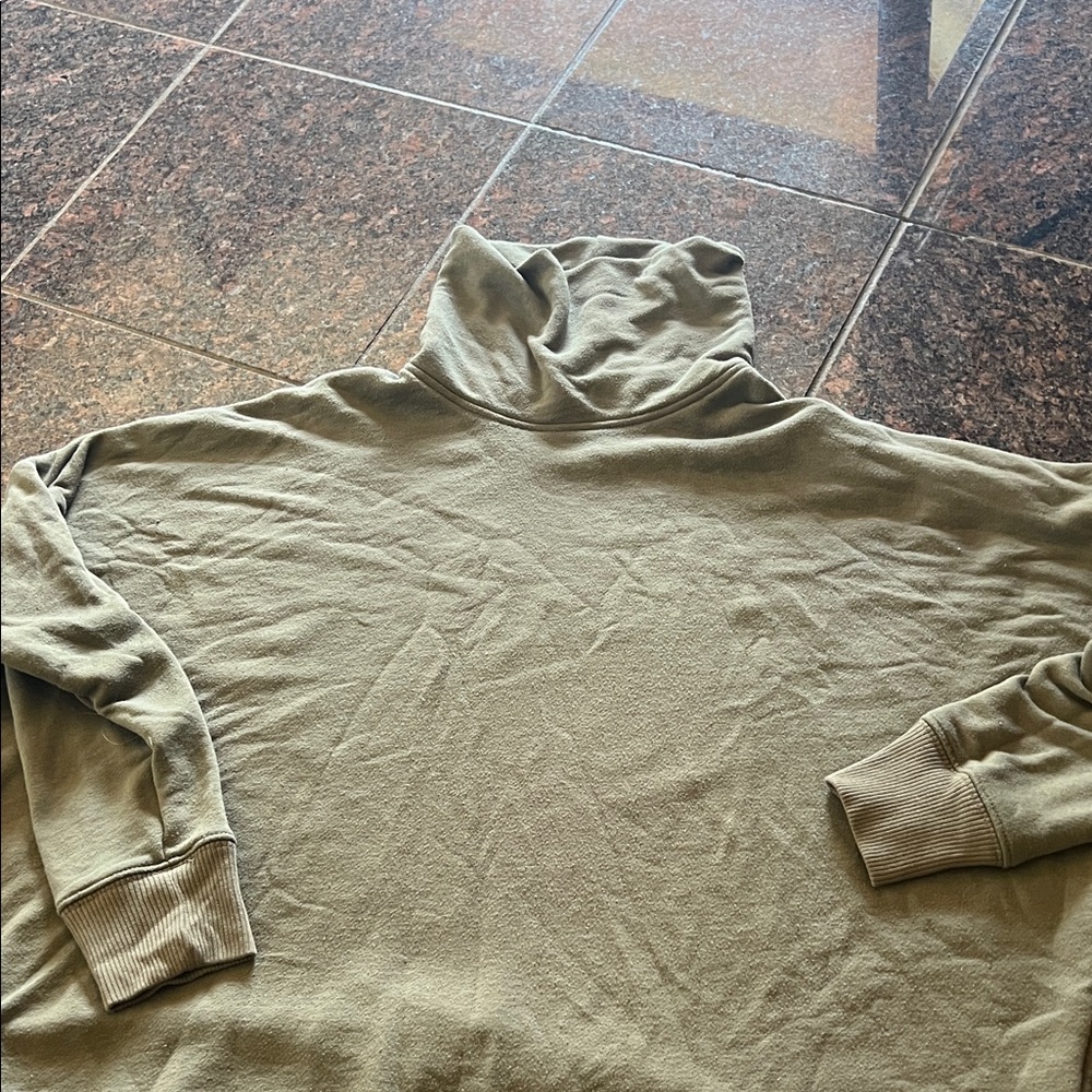 Aerie Olive Green Turtleneck Top